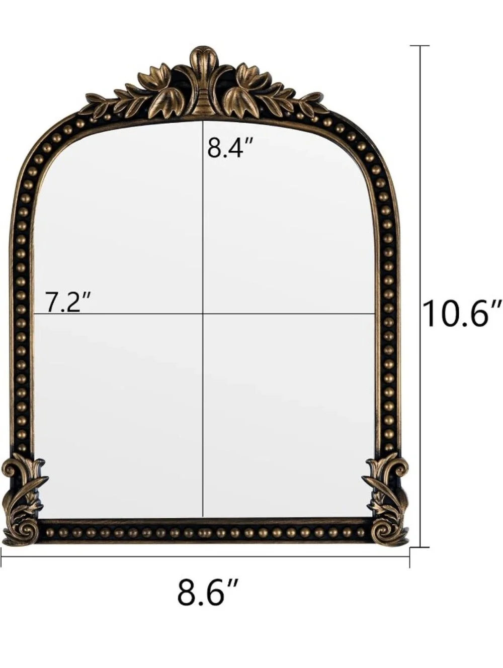NEW! Vintage Style Ornate Bronze Tone Accent Mirror